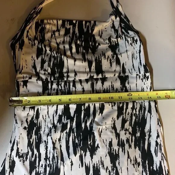 Ann Taylor black &white halter dress - Picture 5 of 8